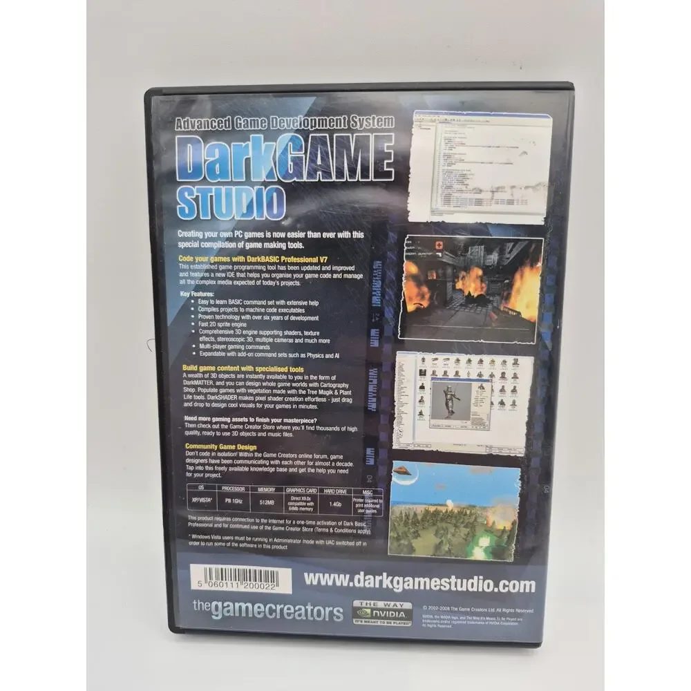 Dark Game Studio Advanced GAme Development System PC-DVD Rom 2002-2008